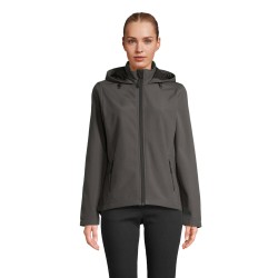 Chaqueta softshell con capucha de mujer Race Hooded