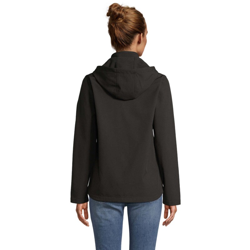 Chaqueta softshell con capucha de mujer Race Hooded