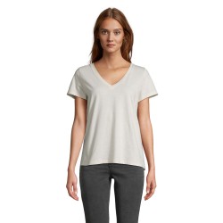 Camiseta de cuello en V de mujer Regent V