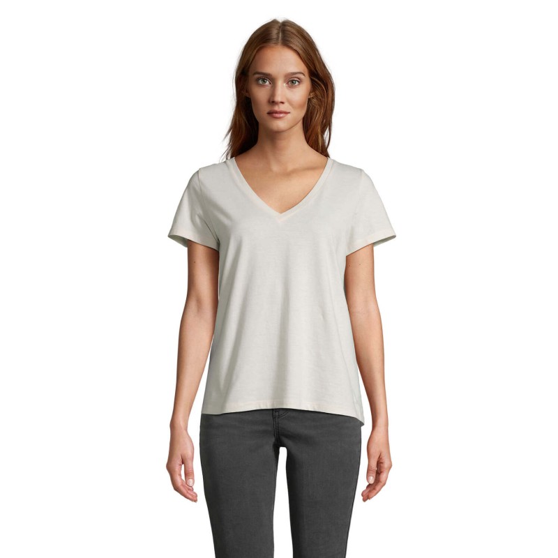 Camiseta de cuello en V de mujer Regent V