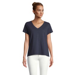 Camiseta de cuello en V de mujer Regent V
