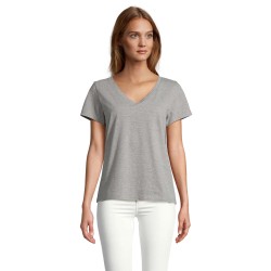 Camiseta de cuello en V de mujer Regent V