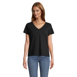 Camiseta de cuello en V de mujer Regent V