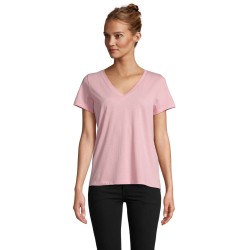 Camiseta de cuello en V de mujer Regent V
