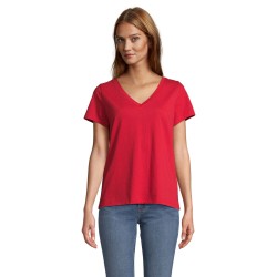 Camiseta de cuello en V de mujer Regent V