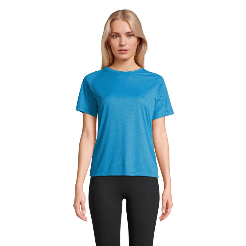 Camiseta técnica de manga raglán de mujer Vortex