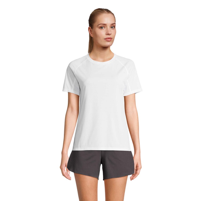 Camiseta técnica de manga raglán de mujer Vortex
