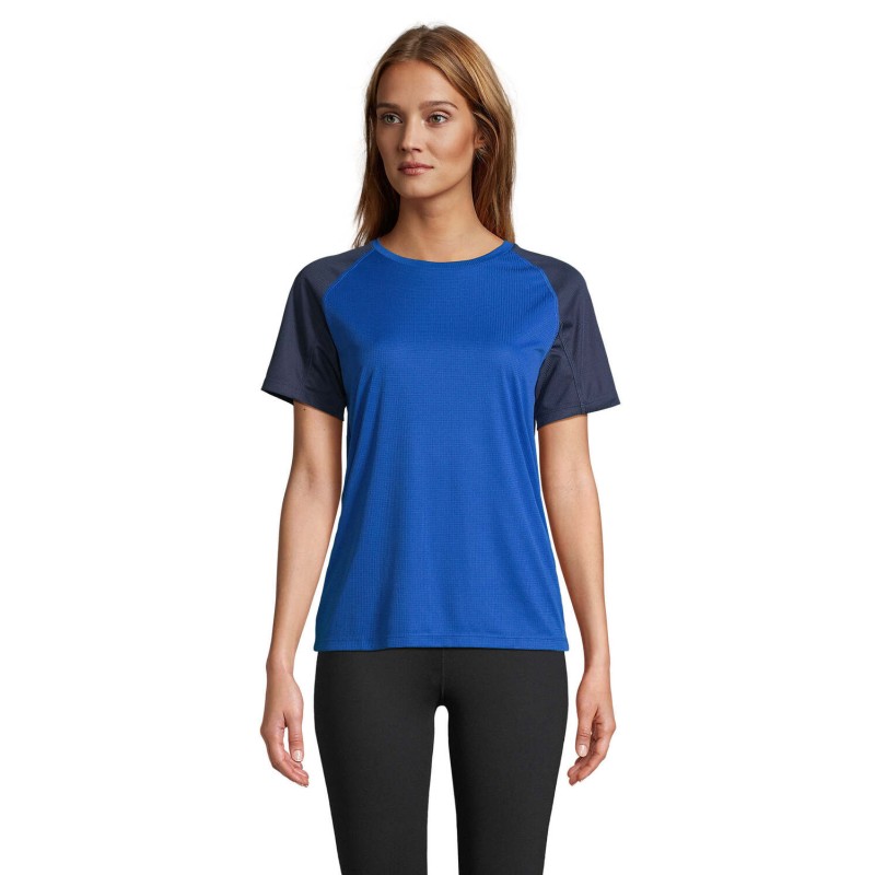 Camiseta técnica de manga raglán de mujer Vortex