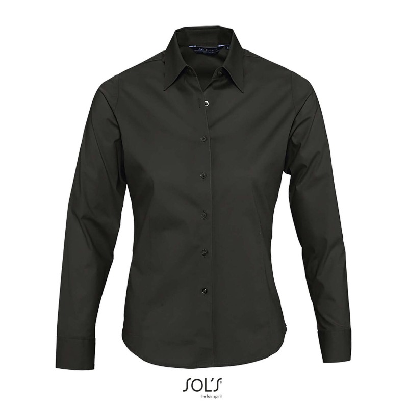 Camisa elástica de mujer manga larga Eden