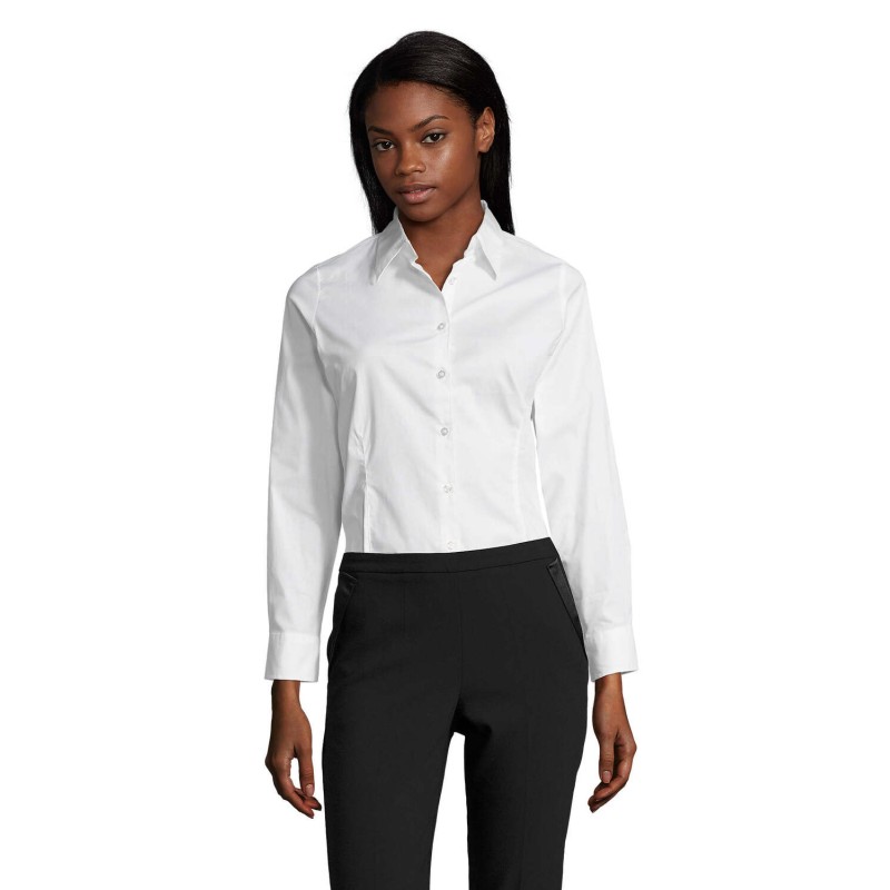 Camisa elástica de mujer manga larga Eden