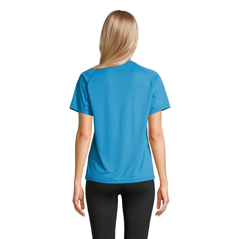 Camiseta técnica de manga raglán de mujer Vortex