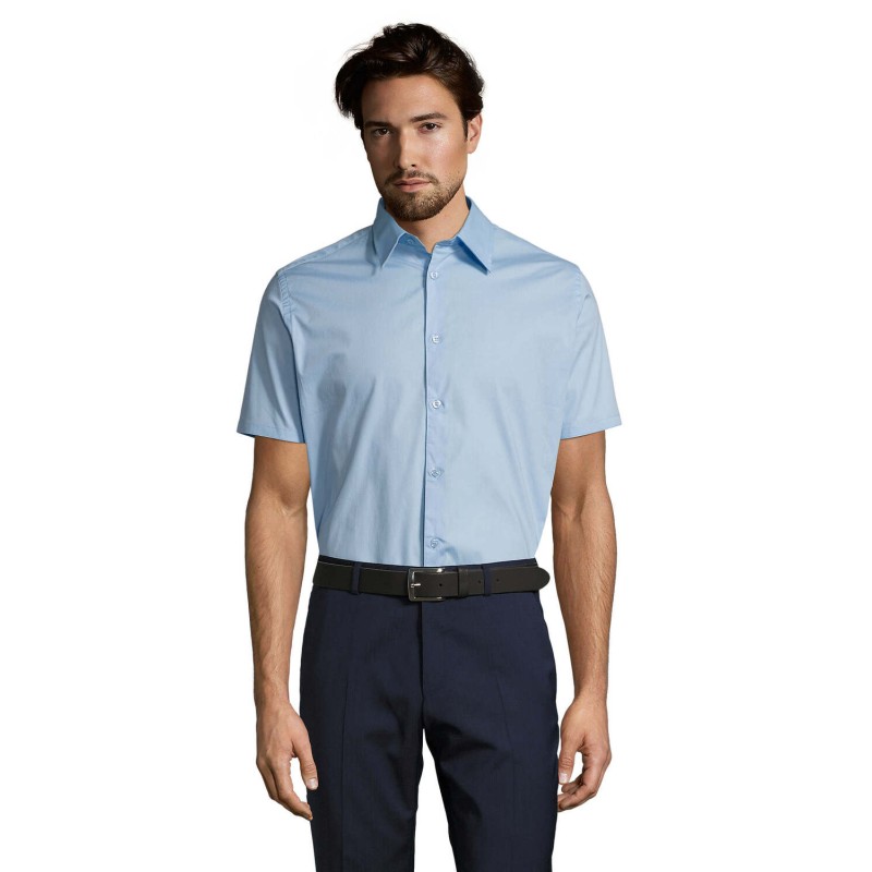 Camisa elástica de hombre manga corta Broadway