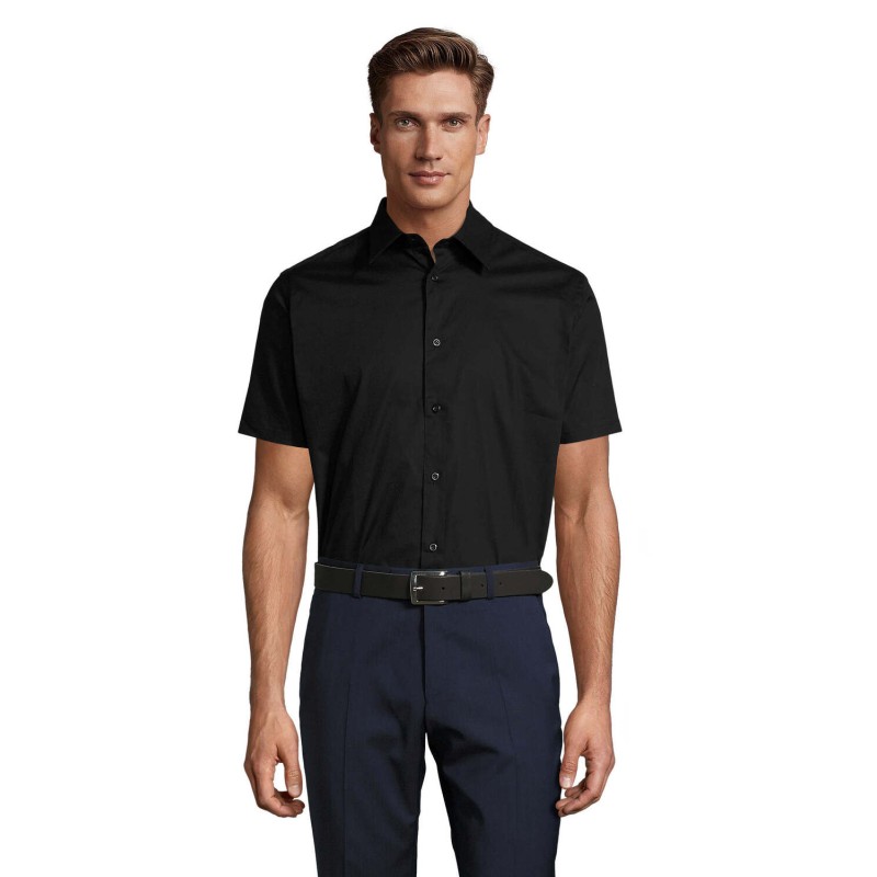 Camisa elástica de hombre manga corta Broadway