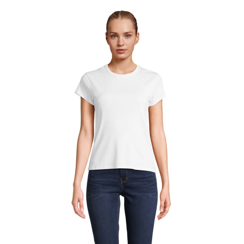 Camiseta acanalada de mujer Sara
