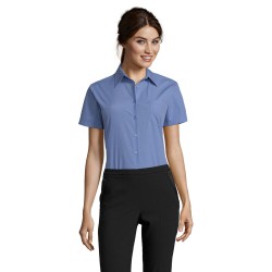 Camisa de popelina de manga corta de mujer Escape