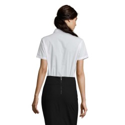 Camisa de popelina de manga corta de mujer Escape
