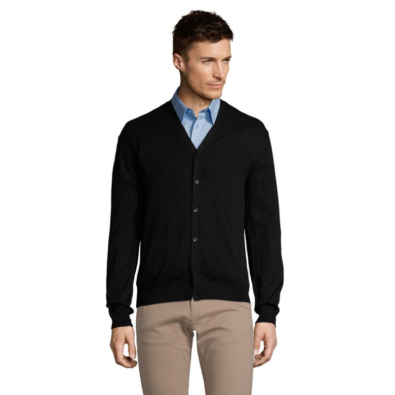 Cárdigan de cuello de pico de hombre Golden
