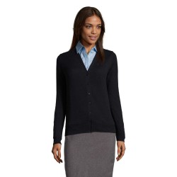 Cárdigan de cuello de pico de mujer Golden