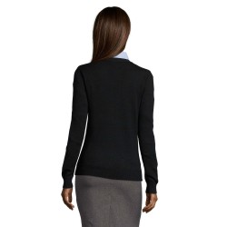 Cárdigan de cuello de pico de mujer Golden