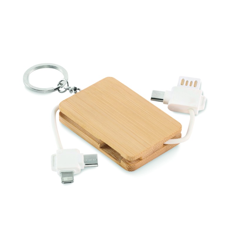 Llavero con cables de carga Bupow
