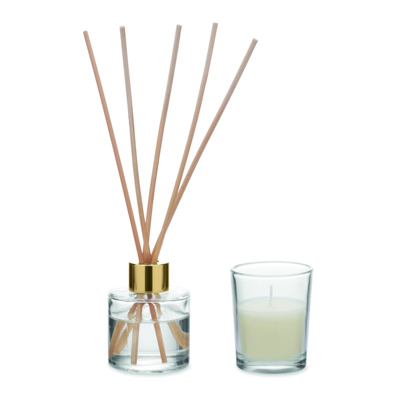 Set de vela y difusor de vainilla Gingle