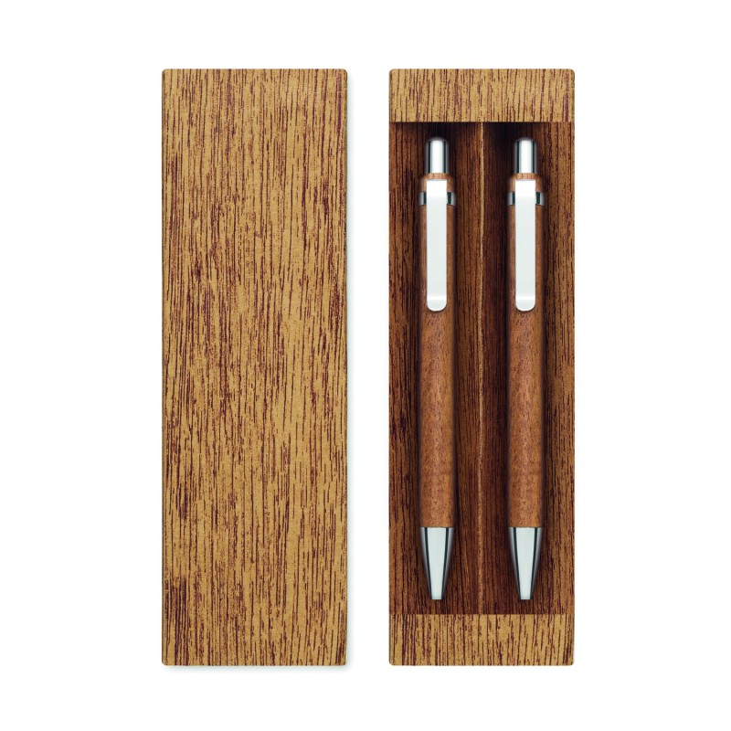 Set de bolígrafo y portaminas de acacia Jakarta Set
