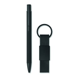 Set de bolígrafo y llavero de PU Escri Set