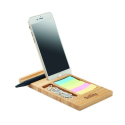 Set de sobremesa de bambú con soporte para móvil Trevis