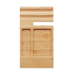 Set de sobremesa de bambú con soporte para móvil Trevis