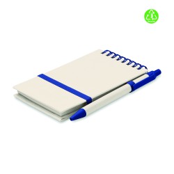 Libreta A6 de cartón reciclado con bolígrafo Mito Set