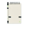 Libreta A6 de cartón reciclado con bolígrafo Mito Set