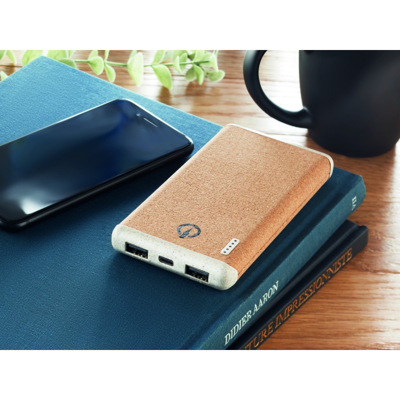 Powerbank inalámbrico de corcho Ralia 10000 mAh