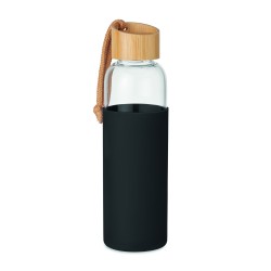 Botella de vidrio con funda...