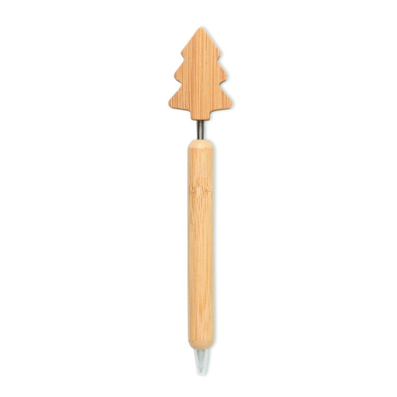 Bolígrafo de bambú con árbol de Navidad Chrispen