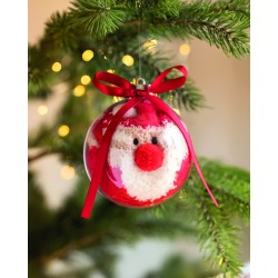 Calcetines de Papá Noel en bola navideña Snug M