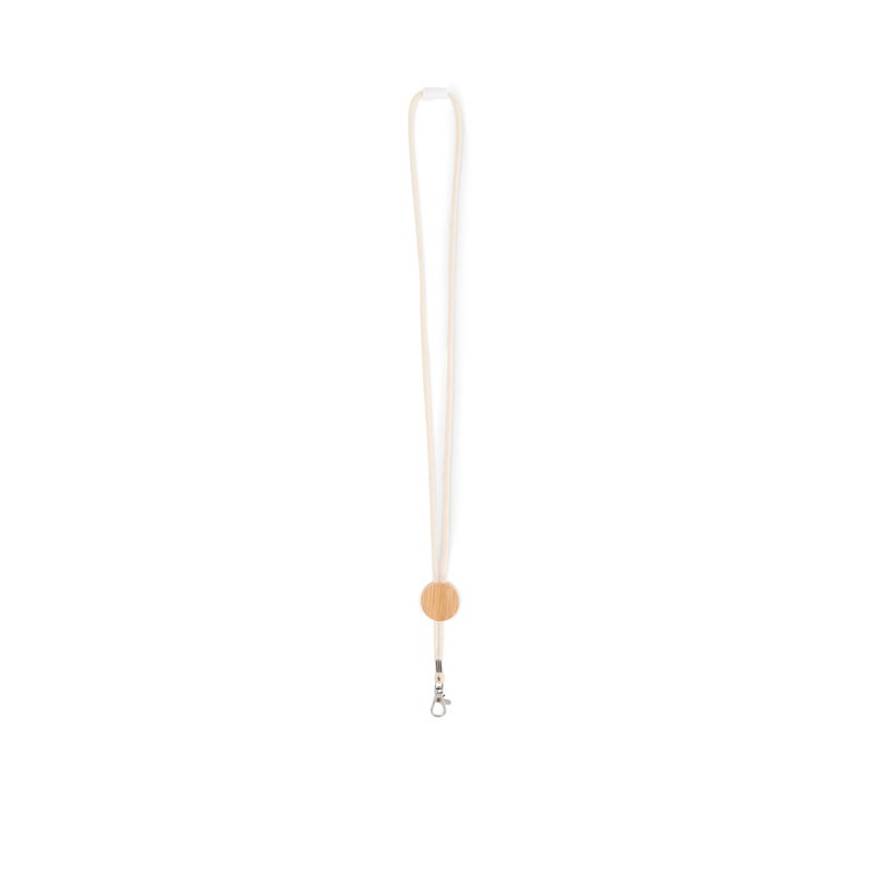 Lanyard de algodón con mosquetón Kara