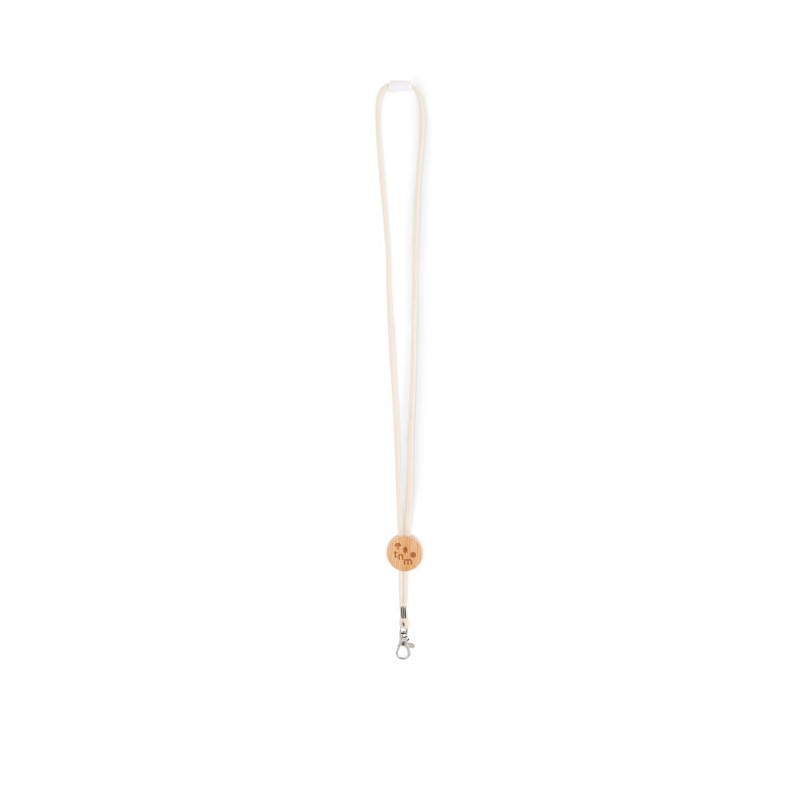 Lanyard de algodón con mosquetón Kara
